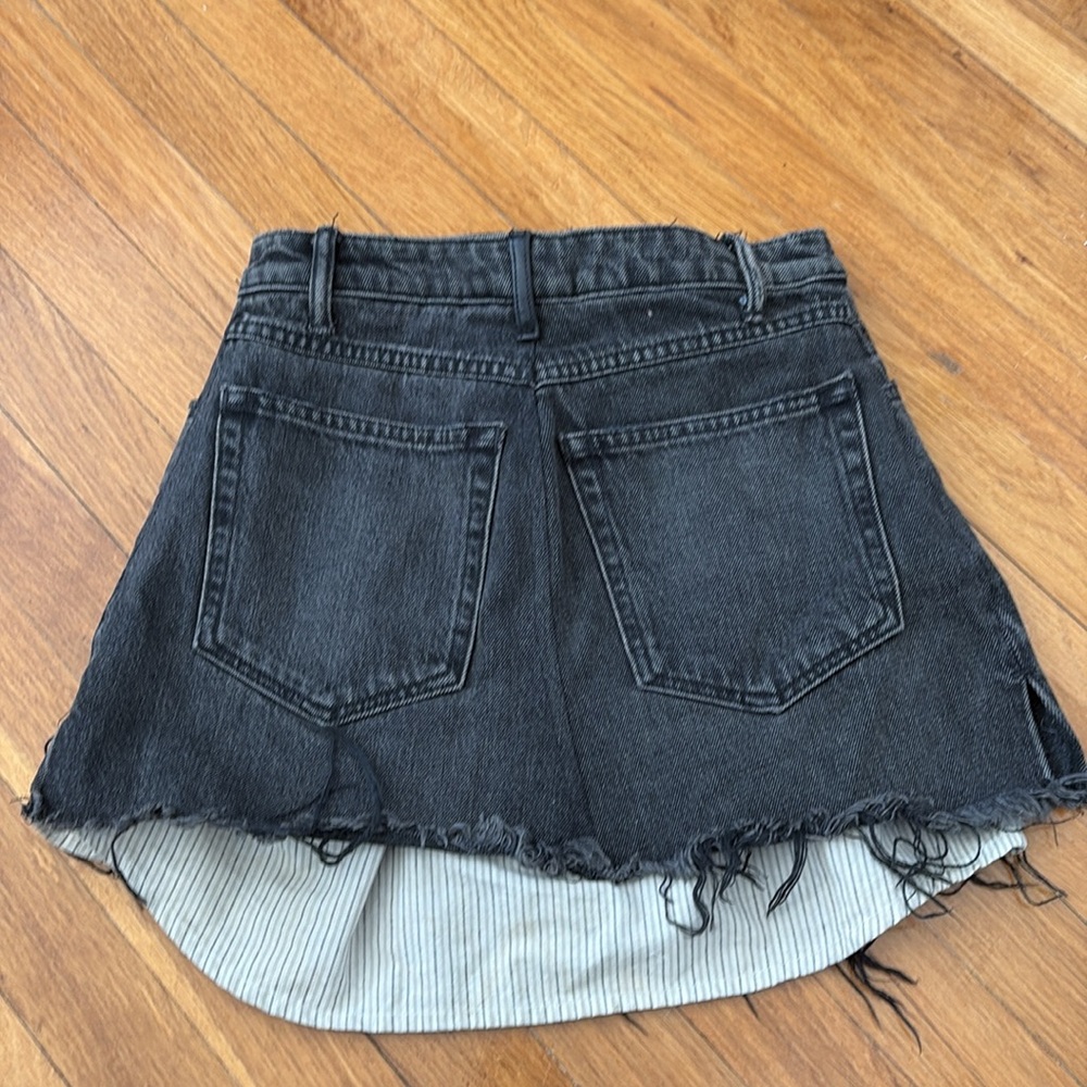 Alexander Wang layered shirt mini skirt. Size 25 fits tts like new - Picture 2 of 7